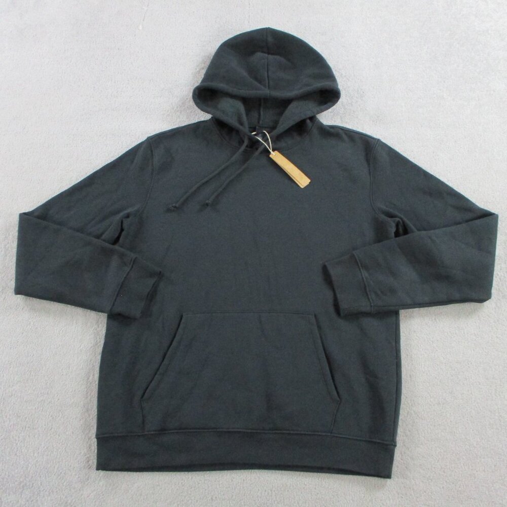 SKIMS Fleece Lounge Hoodie Mens Small Washed Onyx Black Sweatshirt Sweater NWT - Picture 2 of 9